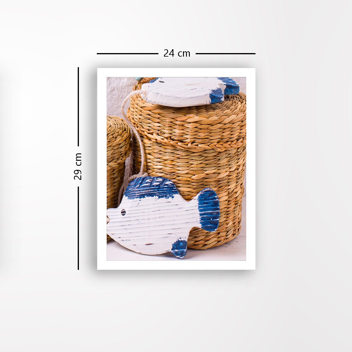 Quadro Decorativo MDF Emoldurado - Arte Multicolor 24x29cm com Moldura de Madeira 2cm