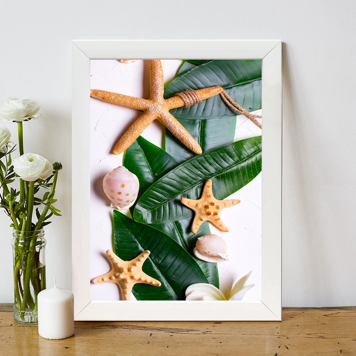 Quadro Decorativo MDF Emoldurado - Arte Multicolor 24x29cm com Moldura de Madeira 2cm