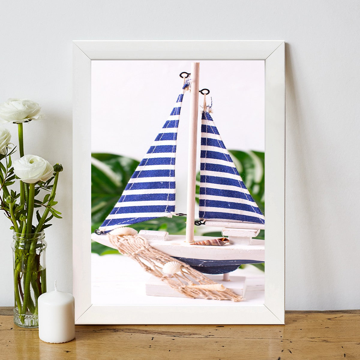 Quadro Decorativo MDF Emoldurado - Arte Multicolor 24x29cm com Moldura de Madeira 2cm