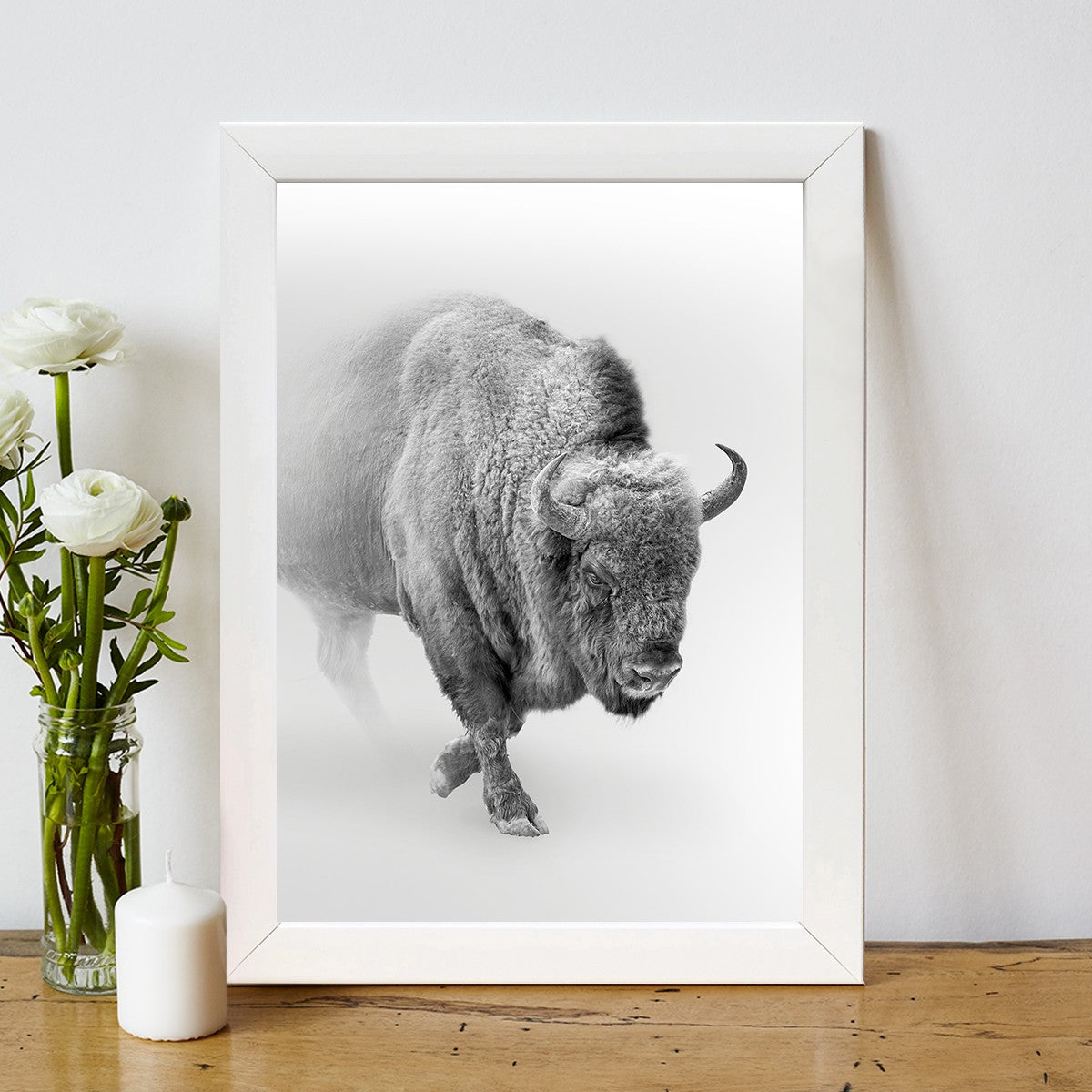 Quadro Decorativo MDF Emoldurado - Arte Multicolor 24x29cm com Moldura de Madeira 2cm