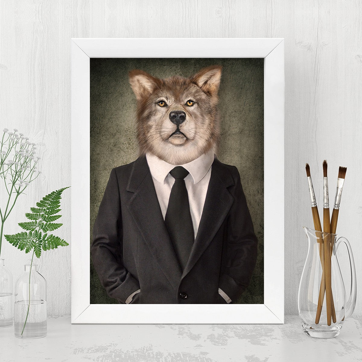 Quadro Decorativo MDF Emoldurado - Arte Multicolor 24x29cm com Moldura de Madeira 2cm