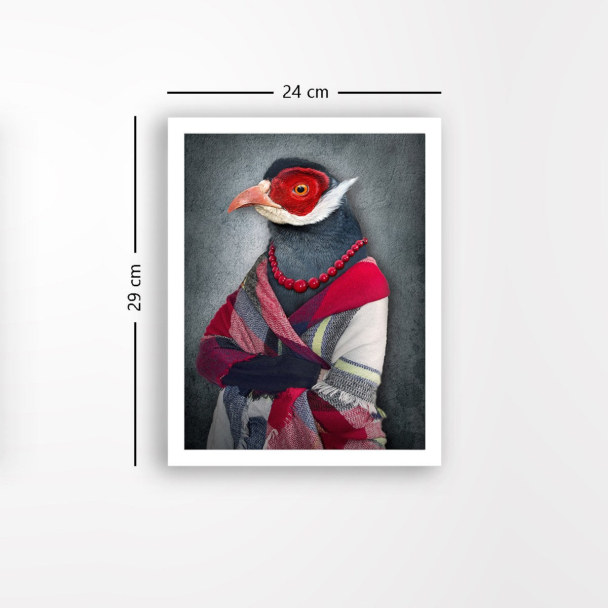 Quadro Decorativo MDF Emoldurado - Arte Multicolor 24x29cm com Moldura de Madeira 2cm