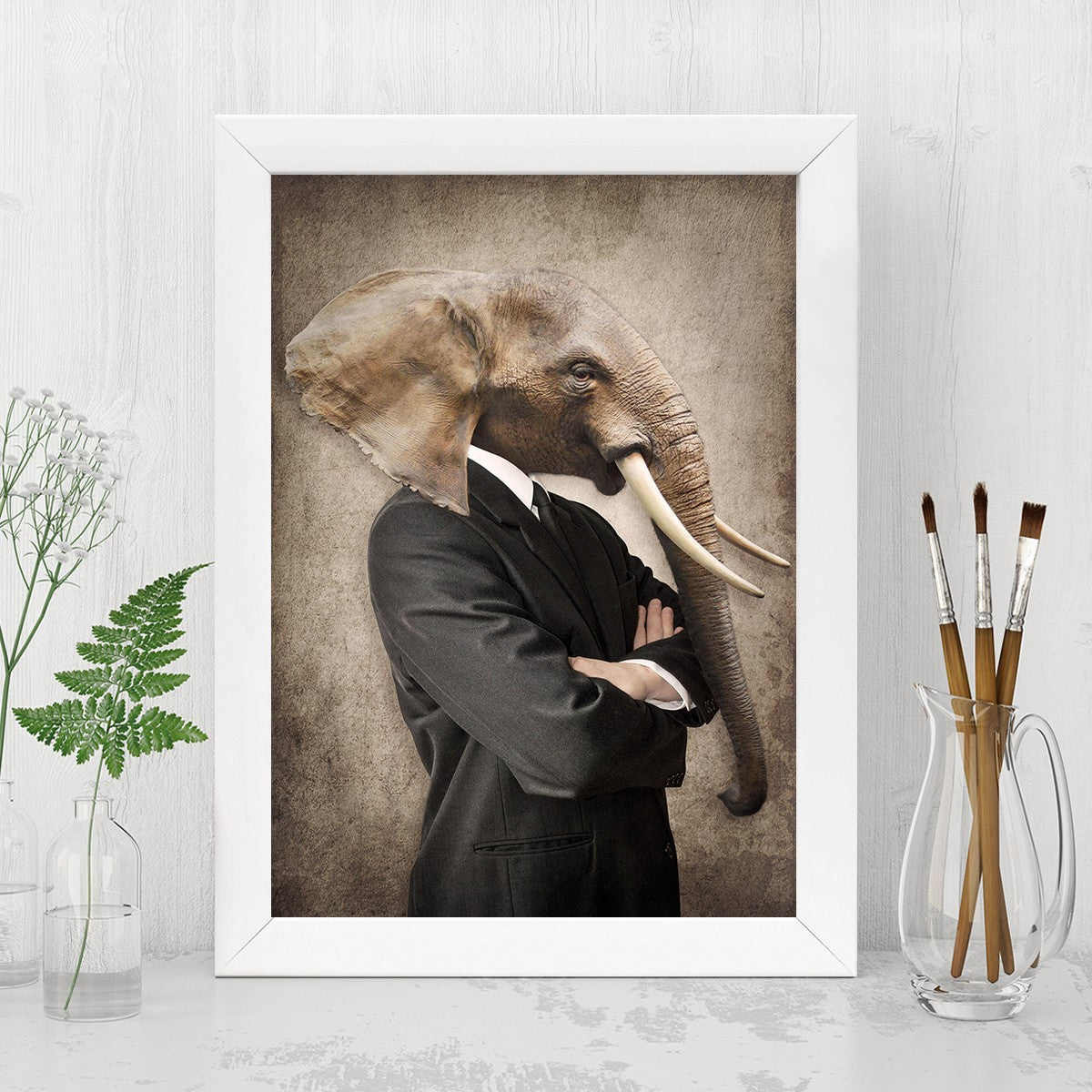 Quadro Decorativo MDF Emoldurado - Arte Multicolor 24x29cm com Moldura de Madeira 2cm