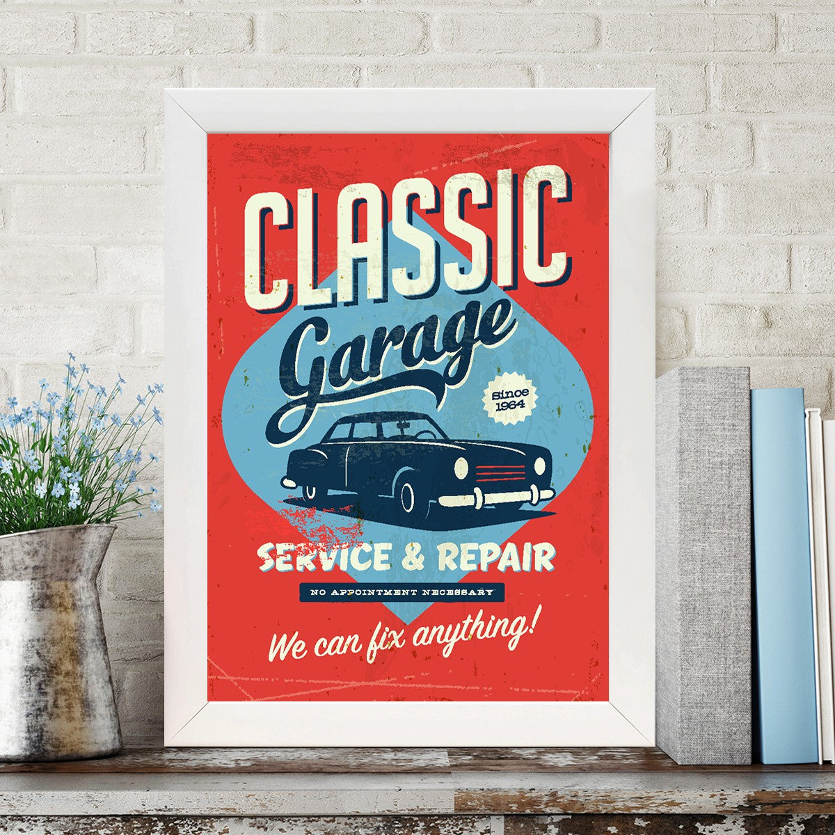 Quadro Decorativo MDF Emoldurado - Arte Multicolor 24x29cm com Moldura de Madeira 2cm