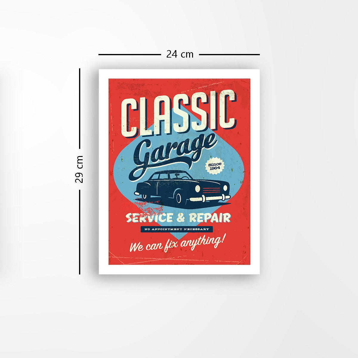 Quadro Decorativo MDF Emoldurado - Arte Multicolor 24x29cm com Moldura de Madeira 2cm