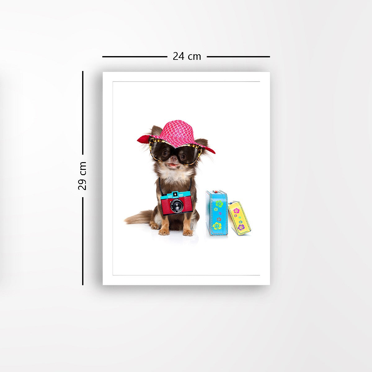 Quadro Decorativo MDF Emoldurado - Arte Multicolor 24x29cm com Moldura de Madeira 2cm