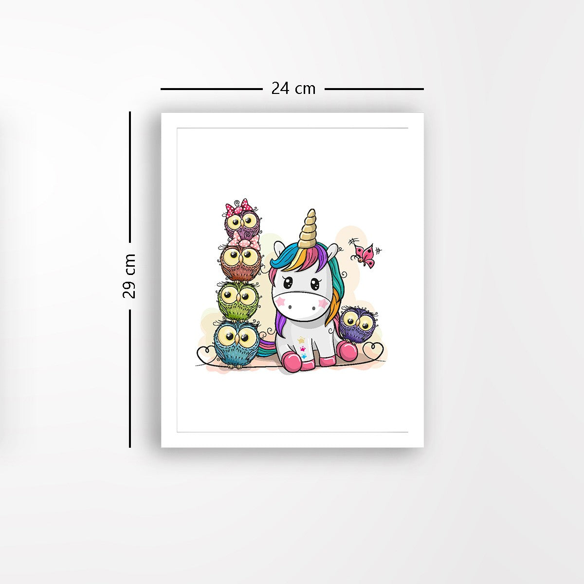 Quadro Decorativo MDF Emoldurado - Arte Multicolor 24x29cm com Moldura de Madeira 2cm