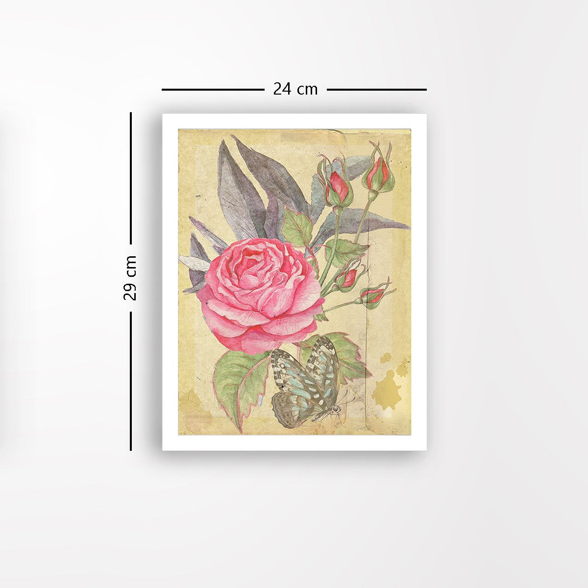 Quadro Decorativo MDF Emoldurado - Arte Multicolor 24x29cm com Moldura de Madeira 2cm