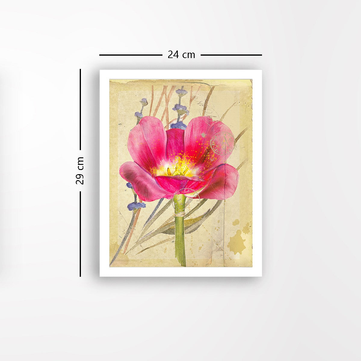 Quadro Decorativo MDF Emoldurado - Arte Multicolor 24x29cm com Moldura de Madeira 2cm