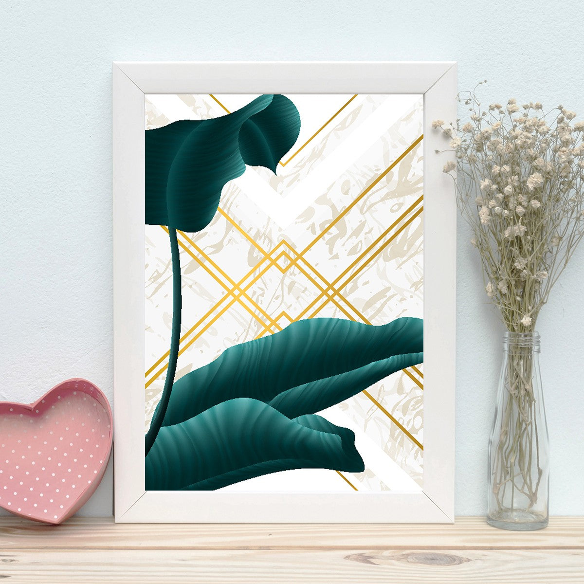 Quadro Decorativo MDF Emoldurado - Arte Multicolor 24x29cm com Moldura de Madeira 2cm