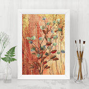 Quadro Decorativo MDF Emoldurado - Arte Multicolor 24x29cm com Moldura de Madeira 2cm