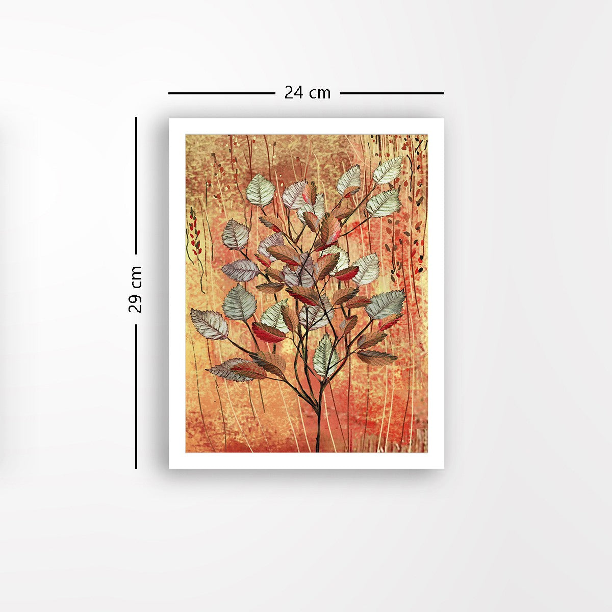 Quadro Decorativo MDF Emoldurado - Arte Multicolor 24x29cm com Moldura de Madeira 2cm