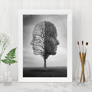 Quadro Decorativo MDF Emoldurado - Arte Multicolor 24x29cm com Moldura de Madeira 2cm