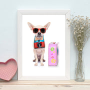 Quadro Decorativo MDF Emoldurado - Arte Multicolor 24x29cm com Moldura de Madeira 2cm