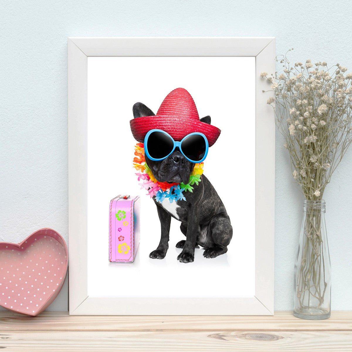 Quadro Decorativo MDF Emoldurado - Arte Multicolor 24x29cm com Moldura de Madeira 2cm