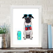 Quadro Decorativo MDF Emoldurado - Arte Multicolor 24x29cm com Moldura de Madeira 2cm