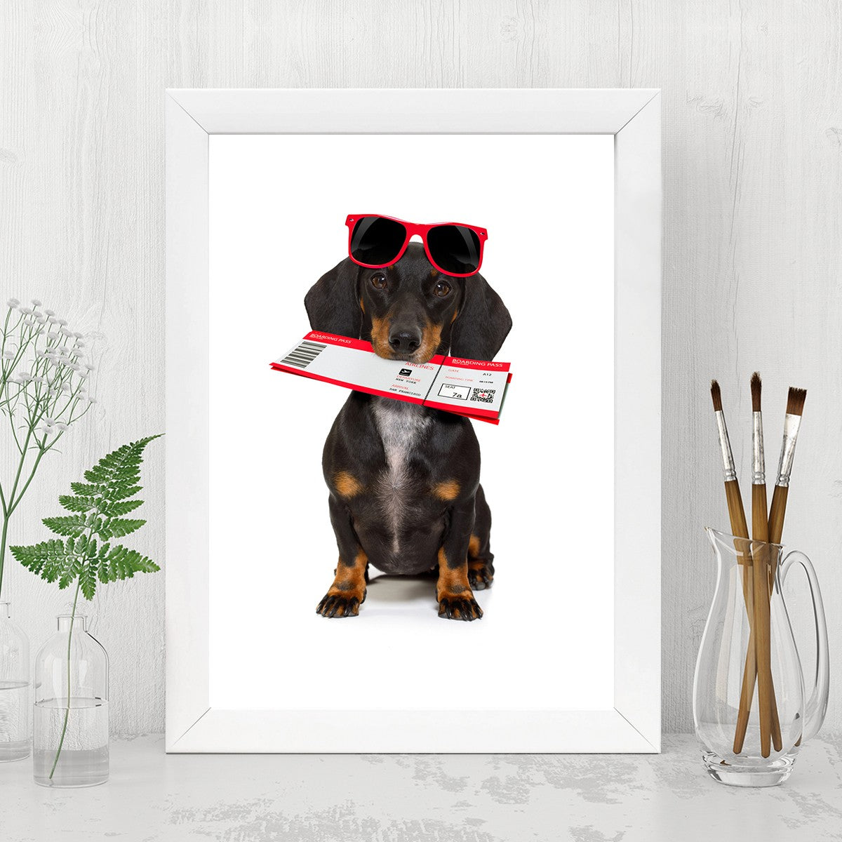 Quadro Decorativo MDF Emoldurado - Arte Multicolor 24x29cm com Moldura de Madeira 2cm