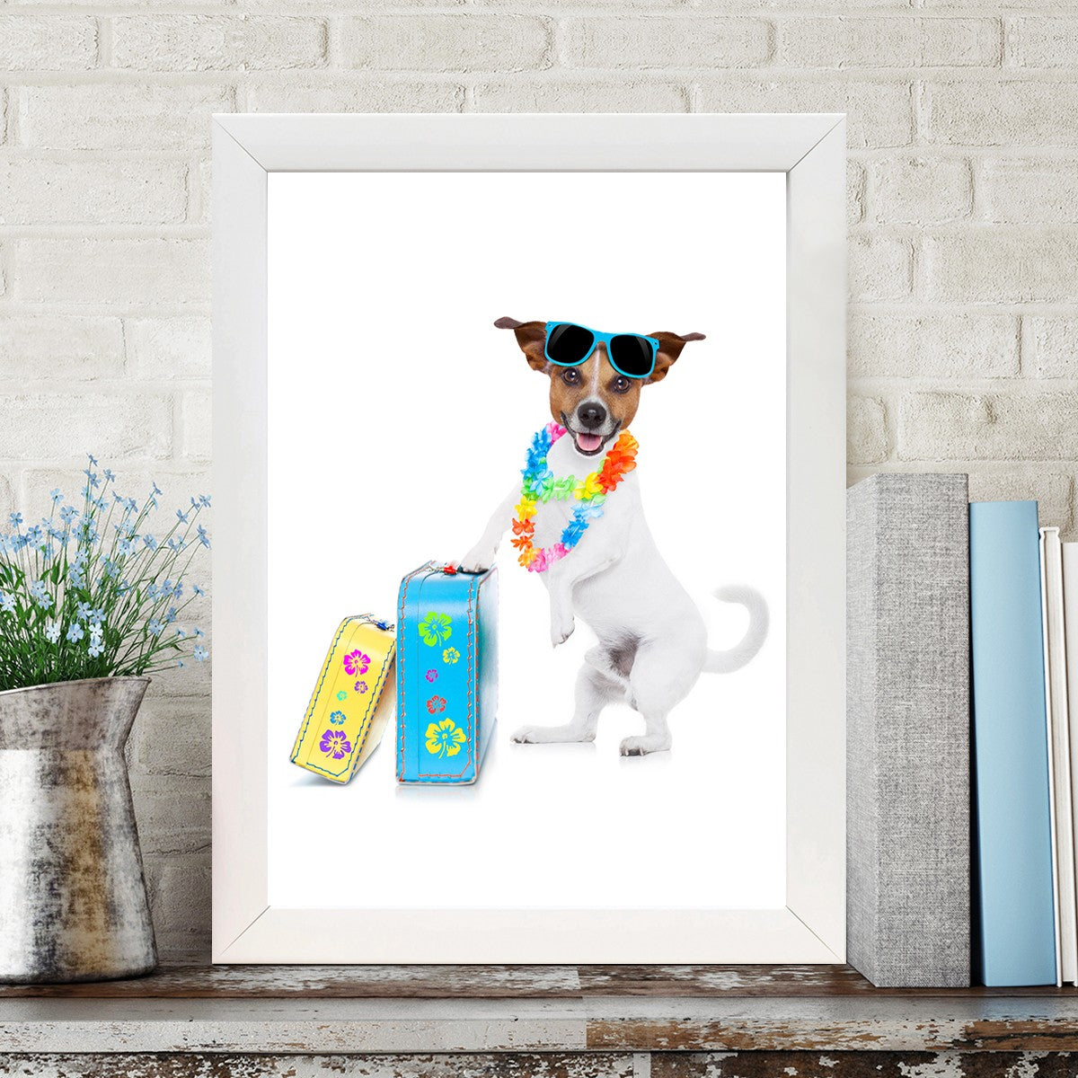 Quadro Decorativo MDF Emoldurado - Arte Multicolor 24x29cm com Moldura de Madeira 2cm