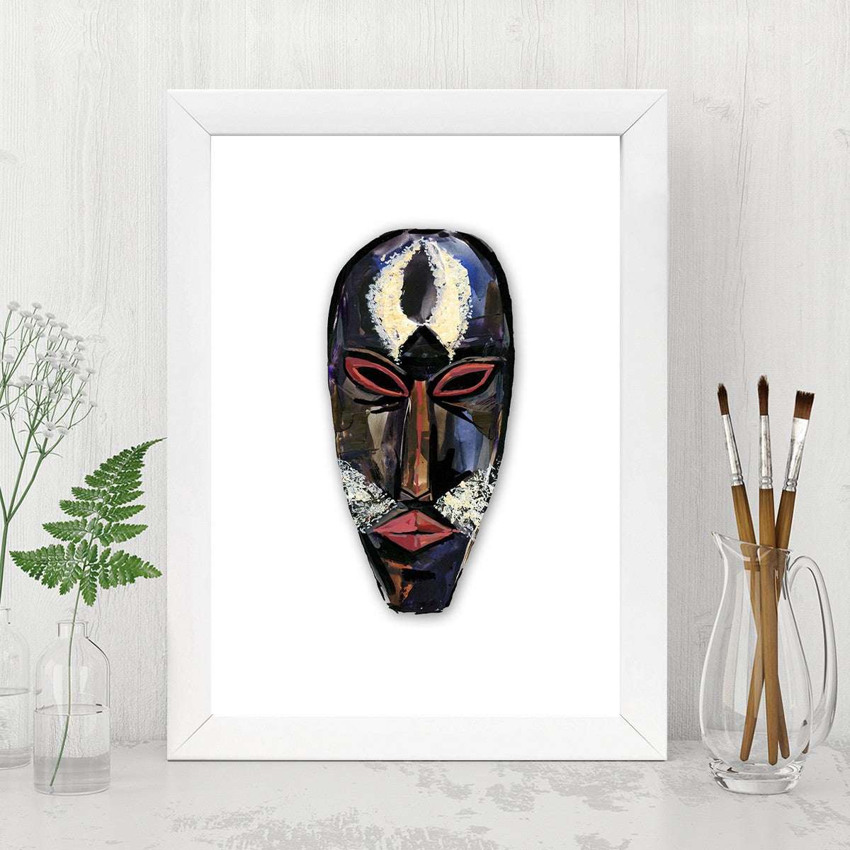 Quadro Decorativo MDF Emoldurado - Arte Multicolor 24x29cm com Moldura de Madeira 2cm