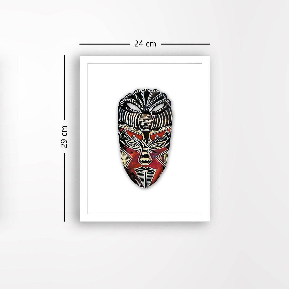 Quadro Decorativo MDF Emoldurado - Arte Multicolor 24x29cm com Moldura de Madeira 2cm