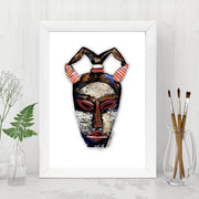 Quadro Decorativo MDF Emoldurado - Arte Multicolor 24x29cm com Moldura de Madeira 2cm