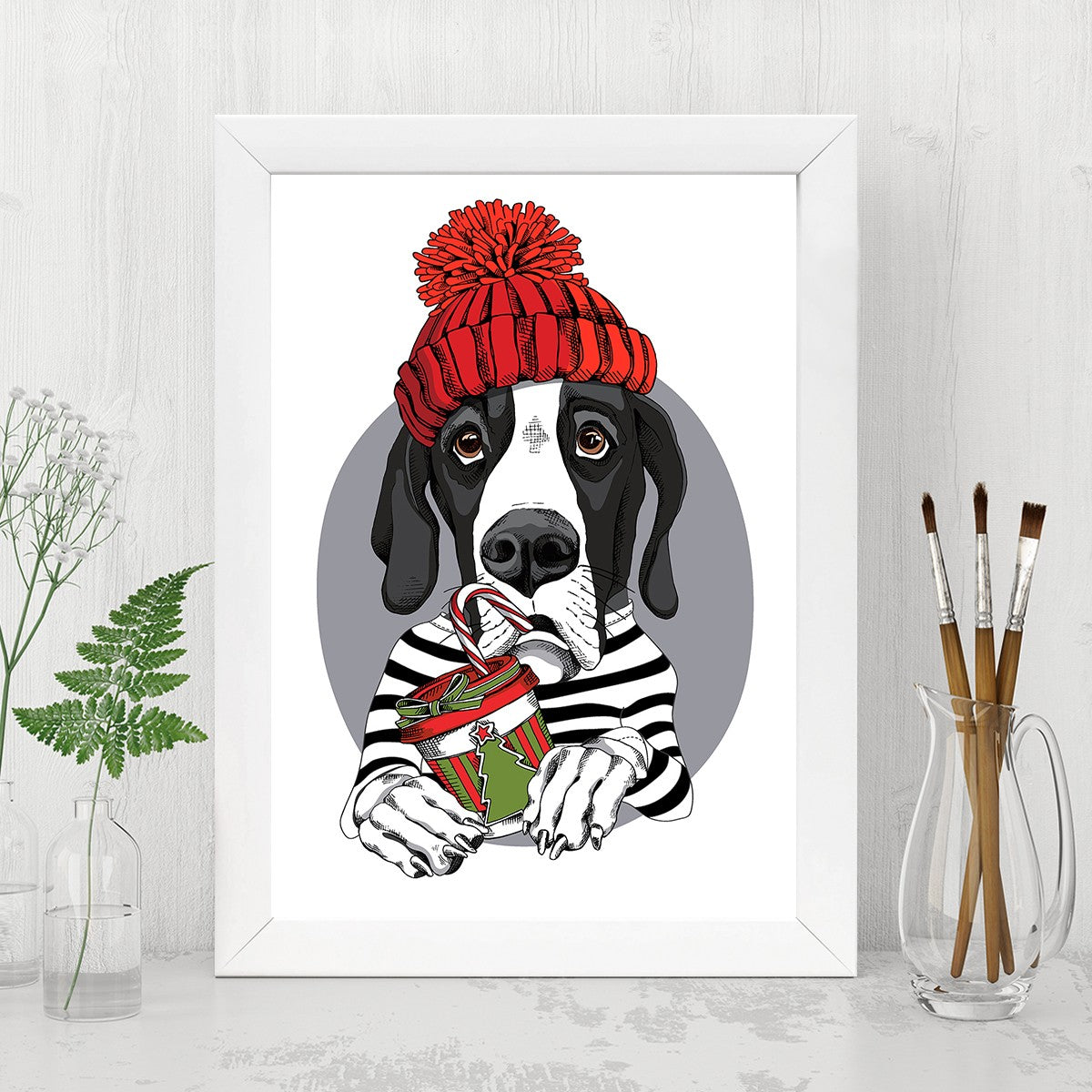 Quadro Decorativo MDF Emoldurado - Arte Multicolor 24x29cm com Moldura de Madeira 2cm