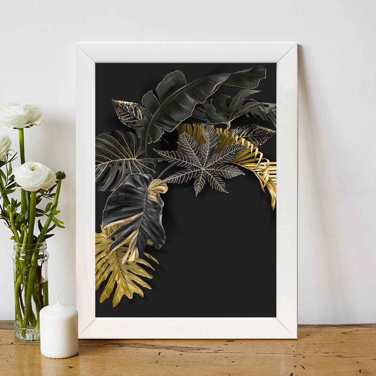 Quadro Decorativo MDF Emoldurado - Arte Multicolor 24x29cm com Moldura de Madeira 2cm