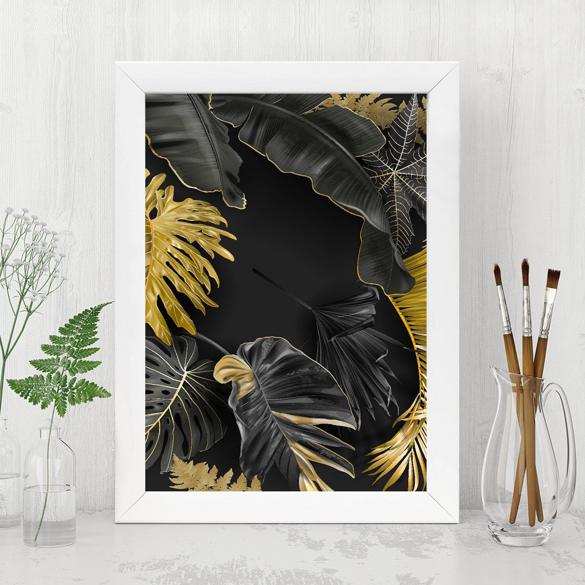 Quadro Decorativo MDF Emoldurado - Arte Multicolor 24x29cm com Moldura de Madeira 2cm