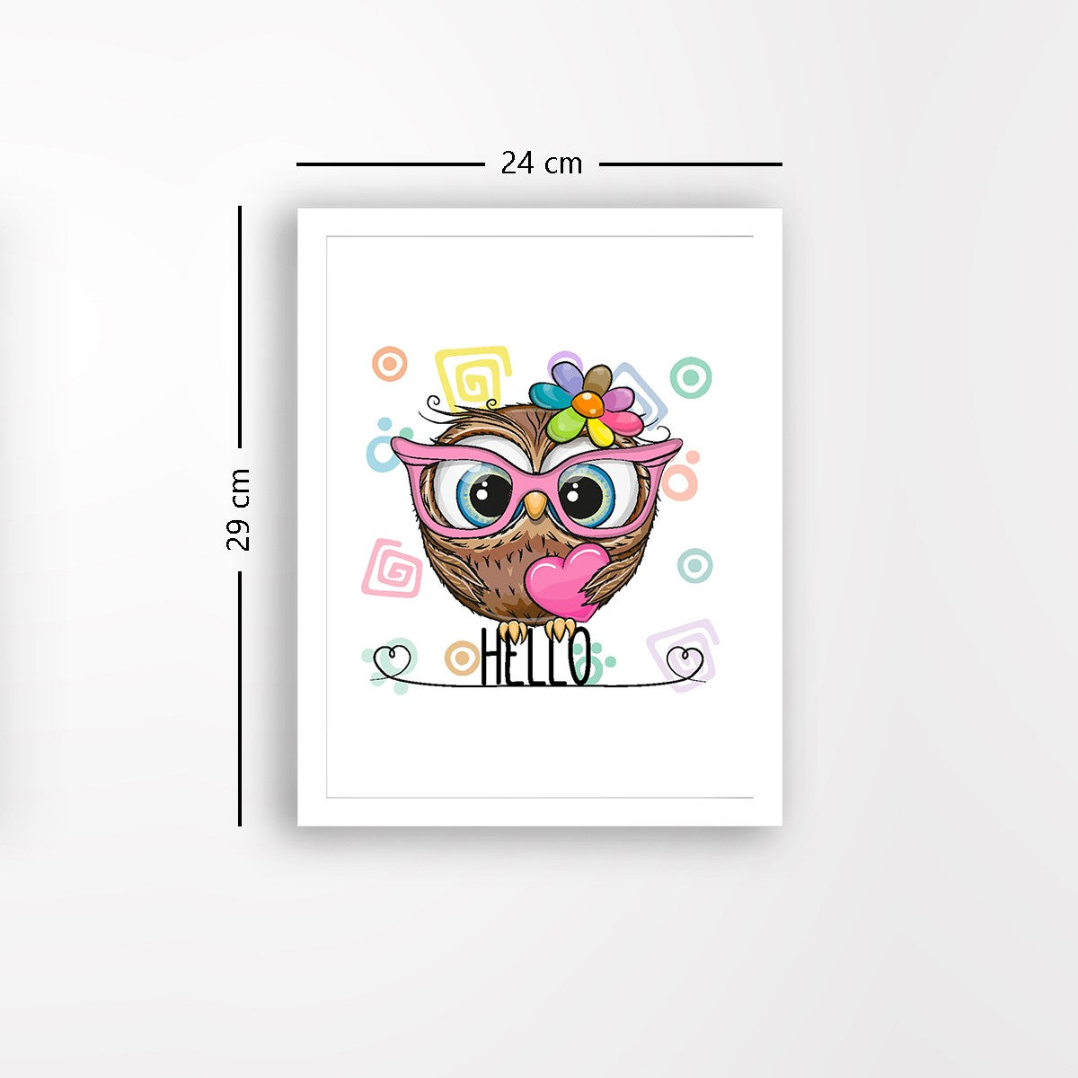 Quadro Decorativo MDF Emoldurado - Arte Multicolor 24x29cm com Moldura de Madeira 2cm