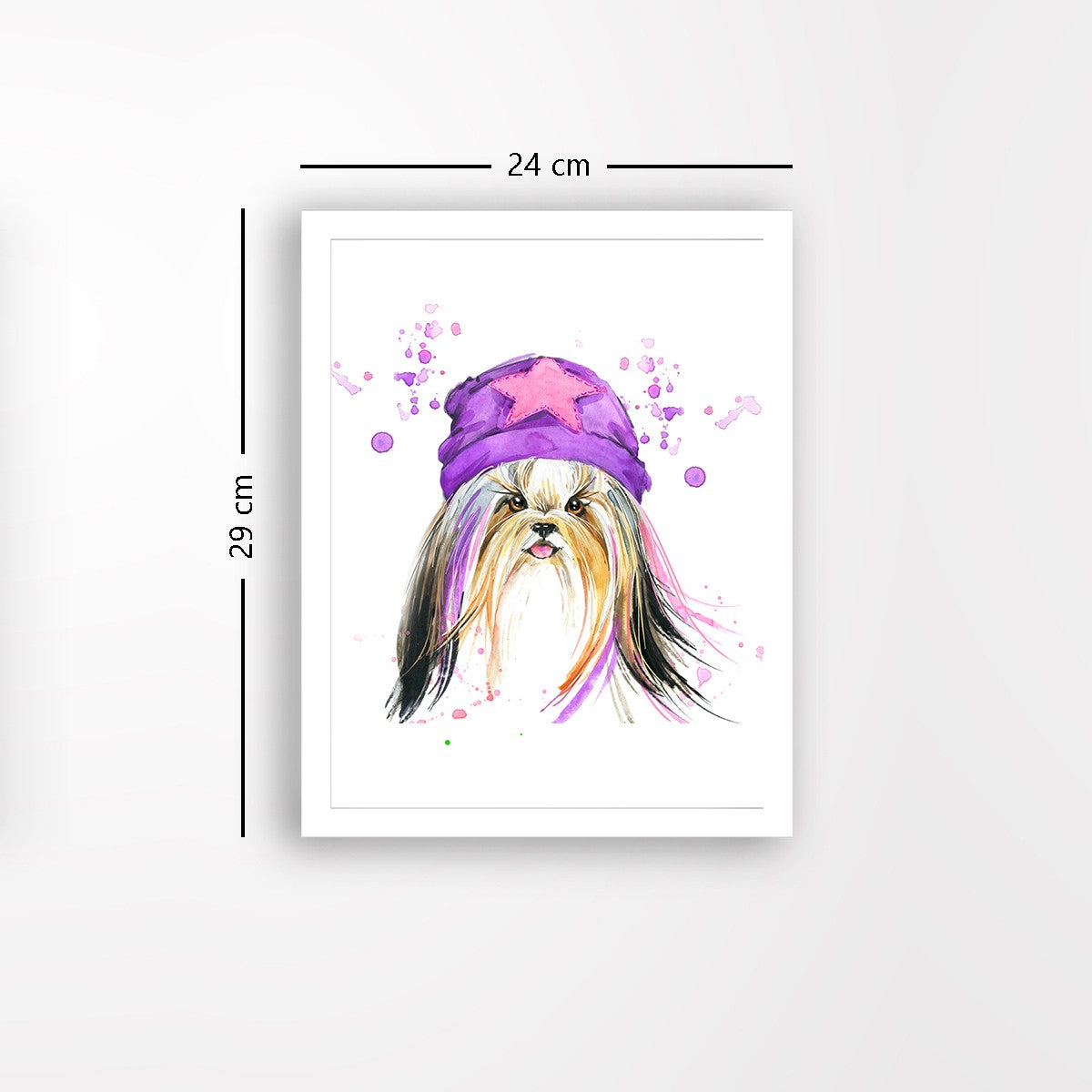 Quadro Decorativo MDF Emoldurado - Arte Multicolor 24x29cm com Moldura de Madeira 2cm