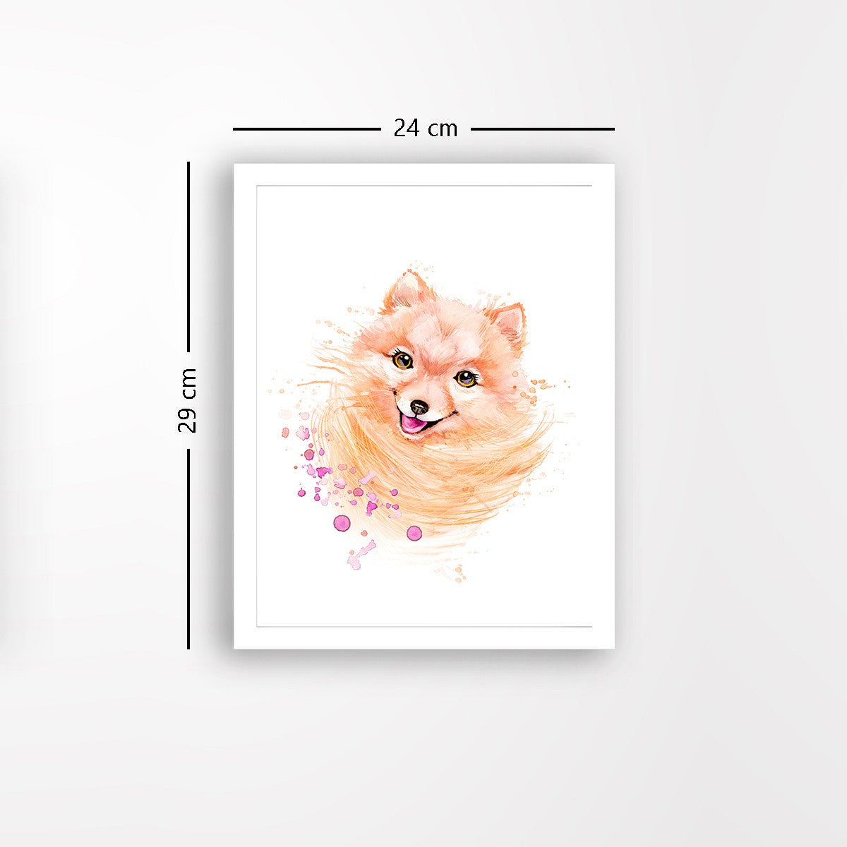 Quadro Decorativo MDF Emoldurado - Arte Multicolor 24x29cm com Moldura de Madeira 2cm