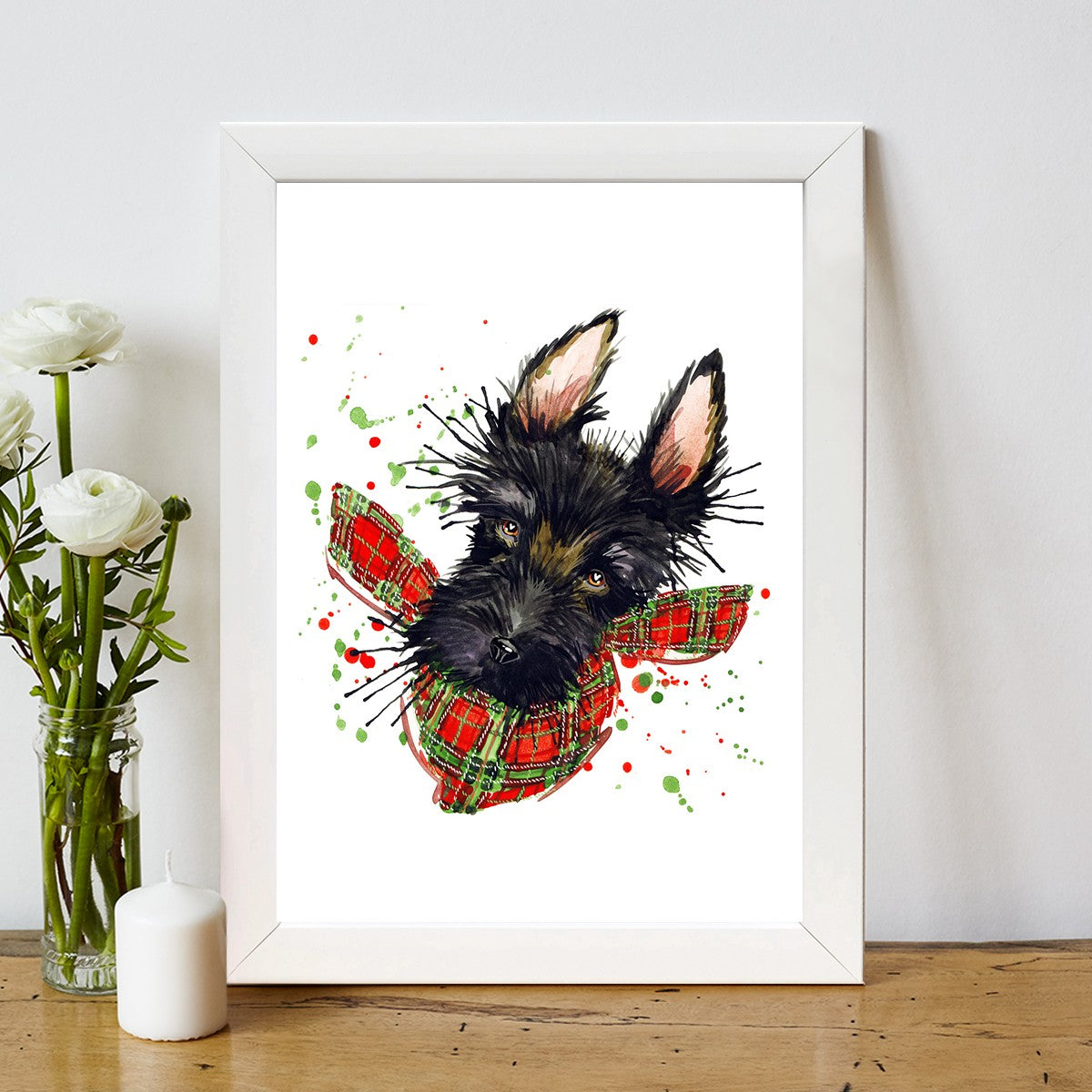 Quadro Decorativo MDF Emoldurado - Arte Multicolor 24x29cm com Moldura de Madeira 2cm