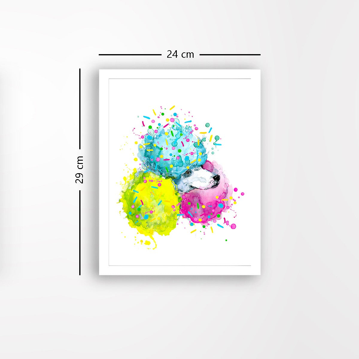 Quadro Decorativo MDF Emoldurado - Arte Multicolor 24x29cm com Moldura de Madeira 2cm