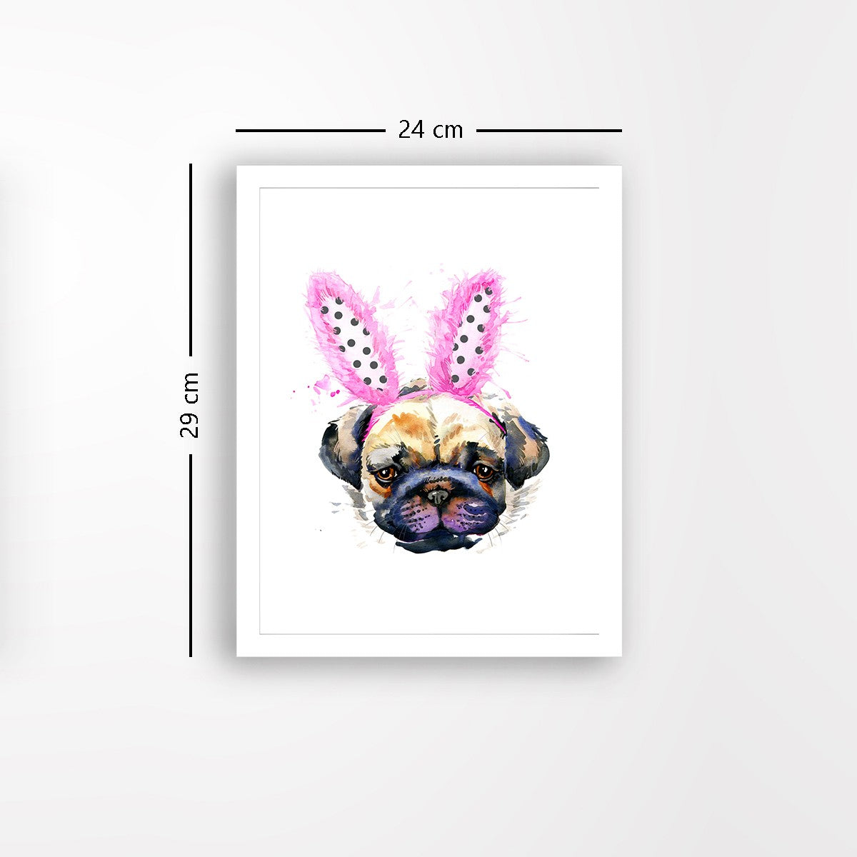 Quadro Decorativo MDF Emoldurado - Arte Multicolor 24x29cm com Moldura de Madeira 2cm