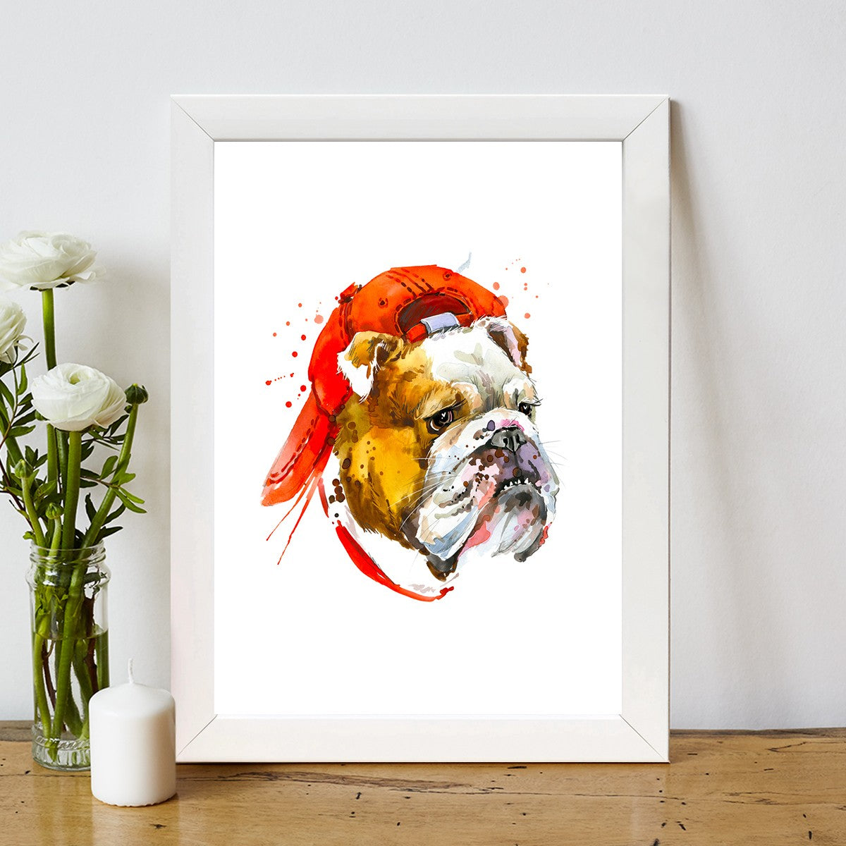 Quadro Decorativo MDF Emoldurado - Arte Multicolor 24x29cm com Moldura de Madeira 2cm