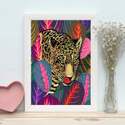 Quadro Decorativo MDF Emoldurado - Arte Multicolor 24x29cm com Moldura de Madeira 2cm