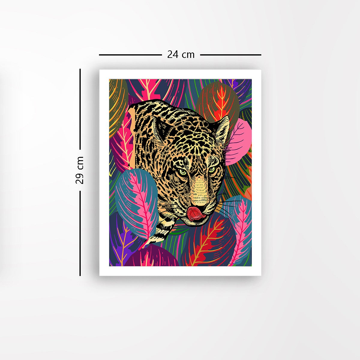 Quadro Decorativo MDF Emoldurado - Arte Multicolor 24x29cm com Moldura de Madeira 2cm