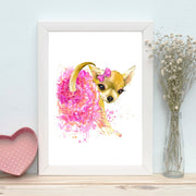 Quadro Decorativo MDF Emoldurado - Arte Multicolor 24x29cm com Moldura de Madeira 2cm