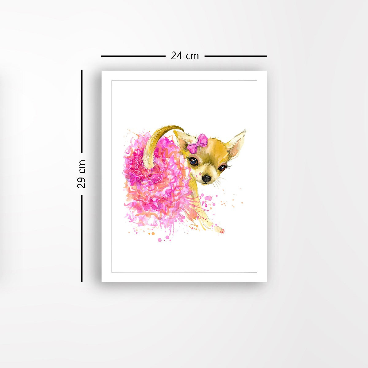 Quadro Decorativo MDF Emoldurado - Arte Multicolor 24x29cm com Moldura de Madeira 2cm