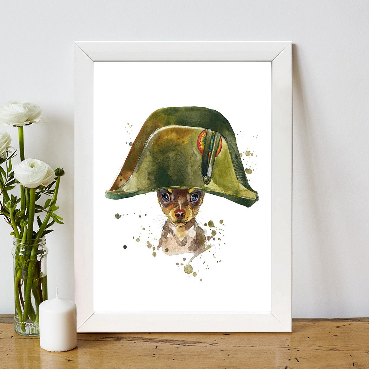 Quadro Decorativo MDF Emoldurado - Arte Multicolor 24x29cm com Moldura de Madeira 2cm