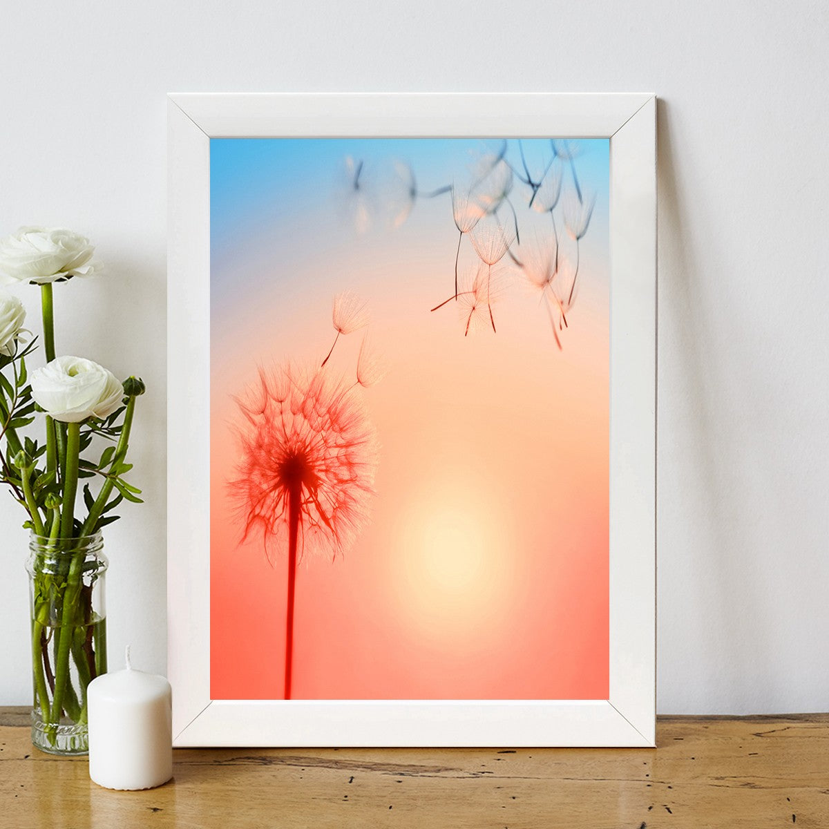 Quadro Decorativo MDF Emoldurado - Arte Multicolor 24x29cm com Moldura de Madeira 2cm