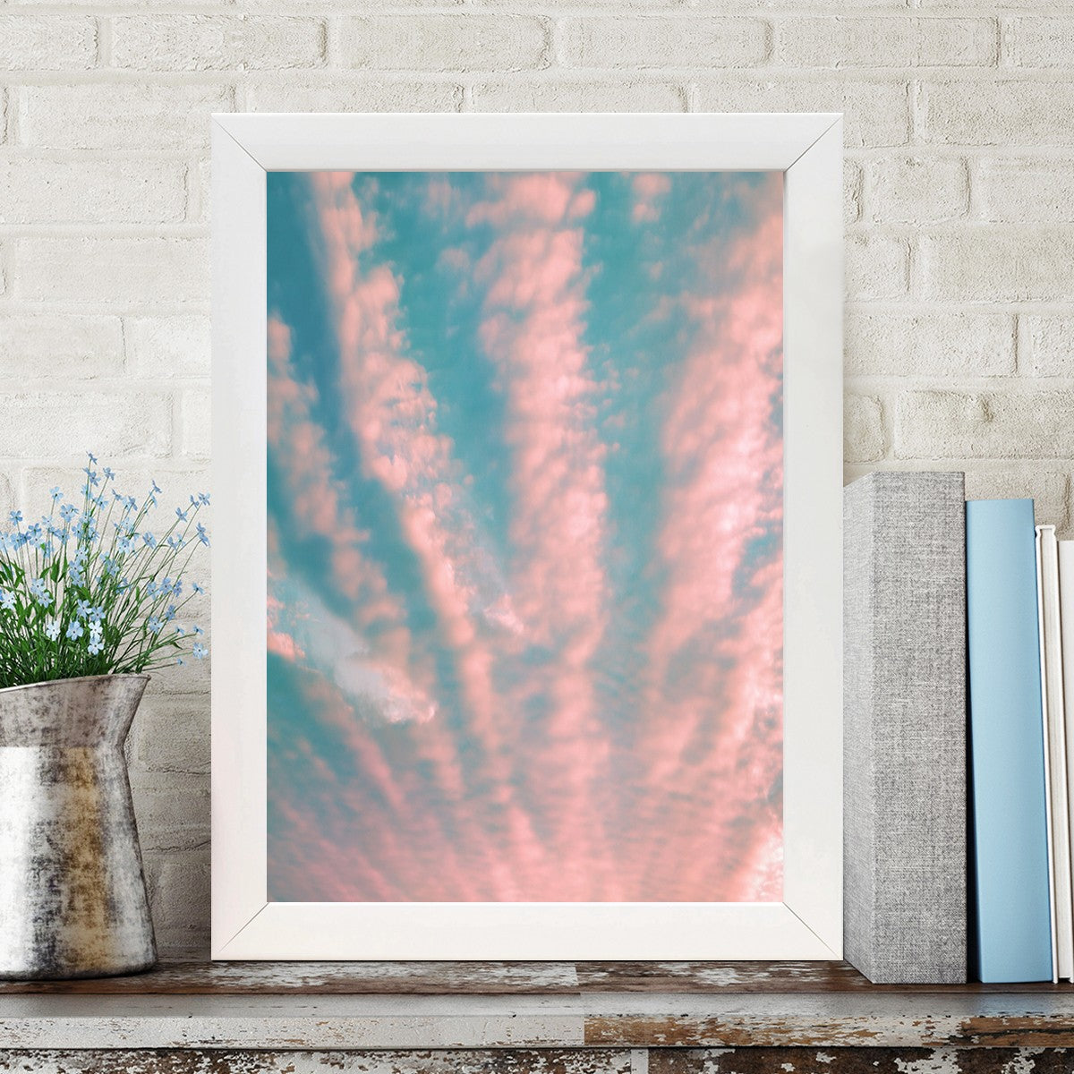 Quadro Decorativo MDF Emoldurado - Arte Multicolor 24x29cm com Moldura de Madeira 2cm