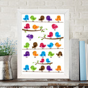 Quadro Decorativo MDF Emoldurado - Arte Multicolor 24x29cm com Moldura de Madeira 2cm