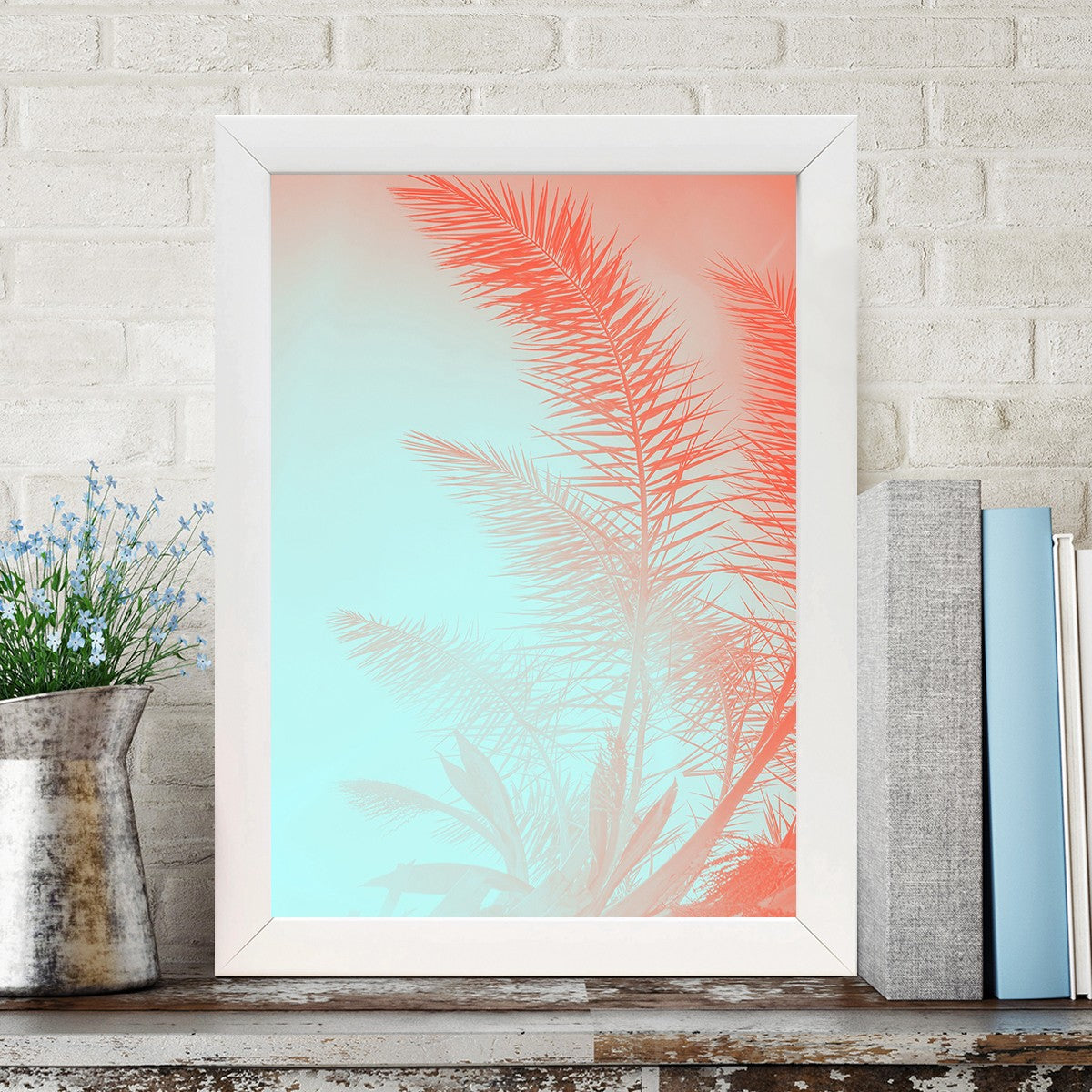 Quadro Decorativo MDF Emoldurado - Arte Multicolor 24x29cm com Moldura de Madeira 2cm