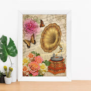 Quadro Decorativo MDF Emoldurado - Arte Multicolor 24x29cm com Moldura de Madeira 2cm