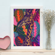 Quadro Decorativo MDF Emoldurado - Arte Multicolor 24x29cm com Moldura de Madeira 2cm