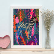 Quadro Decorativo MDF Emoldurado - Arte Multicolor 24x29cm com Moldura de Madeira 2cm