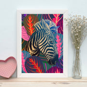 Quadro Decorativo MDF Emoldurado - Arte Multicolor 24x29cm com Moldura de Madeira 2cm