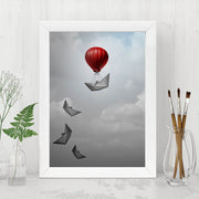 Quadro Decorativo MDF Emoldurado - Arte Multicolor 24x29cm com Moldura de Madeira 2cm