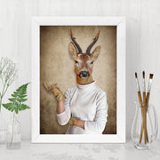 Quadro Decorativo MDF Emoldurado - Arte Multicolor 24x29cm com Moldura de Madeira 2cm